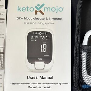 keto-mojo GK+ Blood Glucose & β-Ketone Monitor - White
